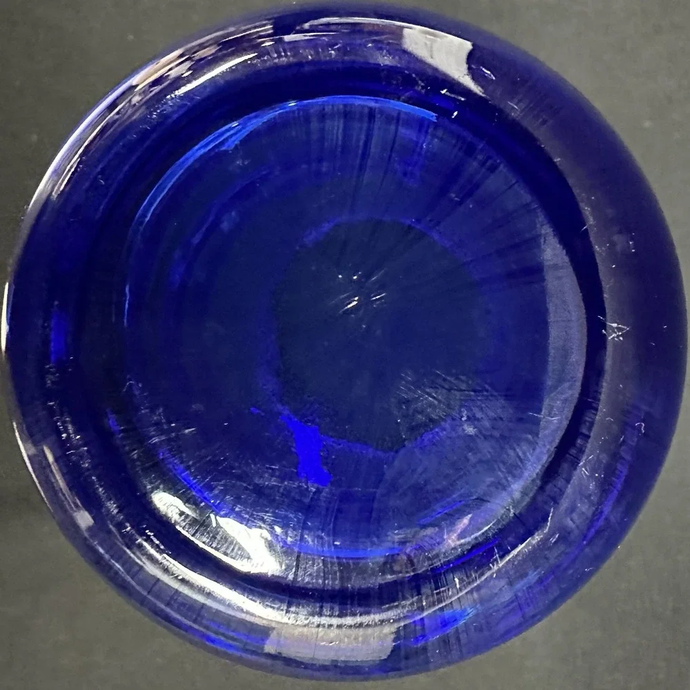 Libbey 'Bangles - Cobalt Blue' 16 Oz Cooler, Discontinued Piece, Set of 4, VTG